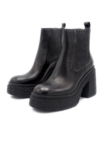 Boots en cuir noir FRU.IT | Marine