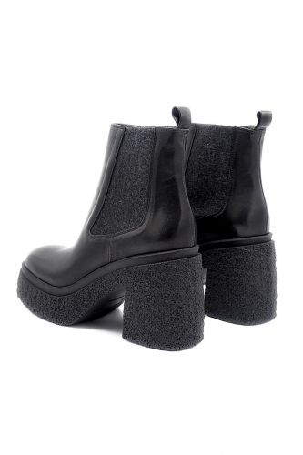 Boots en cuir noir FRU.IT | Marine
