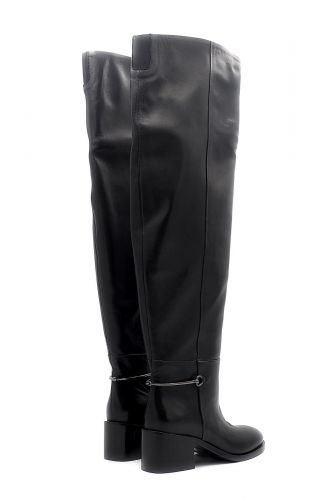 Bottes hautes en cuir noir FRU.IT | Marine