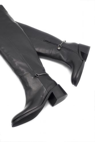 Bottes hautes en cuir noir FRU.IT | Marine