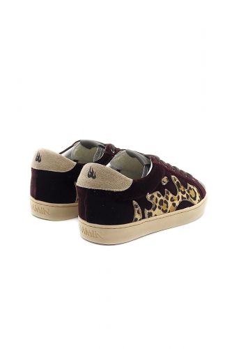 Baskets en velours bordeaux GAMIN | Marine