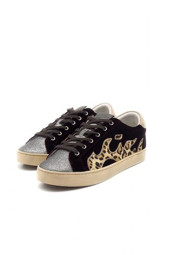 Baskets en velours bordeaux GAMIN | Marine