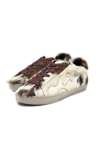 Baskets en faux poils multi GAMIN | Marine