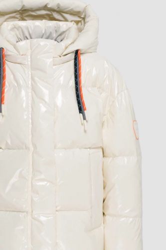 Gertrude manteau Ecru femmes (doudoune blanc cassé avec capuche  - LILI BRIGHT creme) - Marine | Much more than shoes