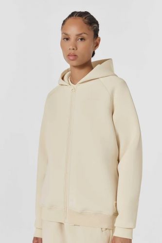Sweat unisexe beige avec tirette GERTRUDE | MARINE Auvelais
