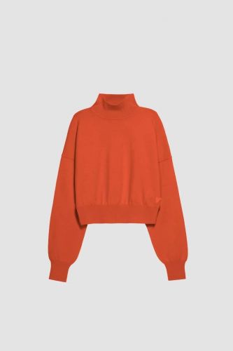 Pull cropped orange GERTRUDE | Marine Auvelais 