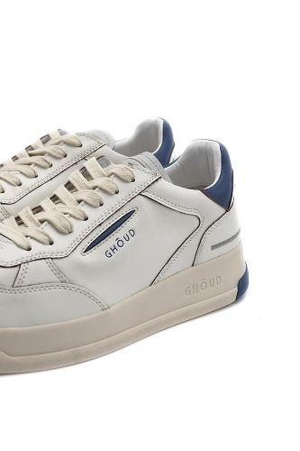 Ghoud basket bas Blanc hommes (Blanche dos bleu - TNLMBL04 blanc + bleu) - Marine | Much more than shoes