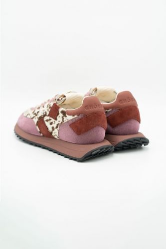 Baskets marsala, imprimé vache et paillettes GHOUD | Marine