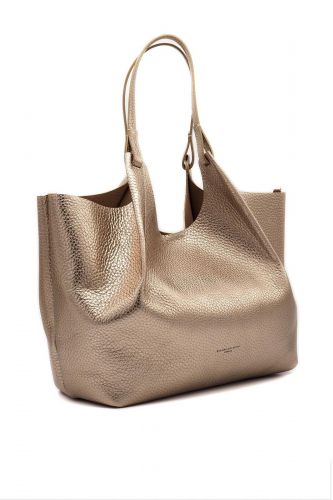 Gianni Chiarini & Marcella Sac cabas Bronze femmes (Iconic grand 2 lanières cuir métalisé di - DUA Grand métalisé) - Marine | Much more than shoes
