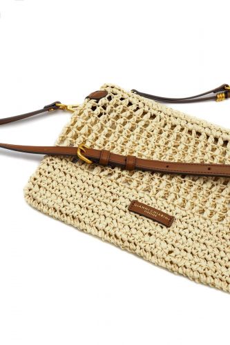 Gianni Chiarini & Marcella Sac cabas Naturel femmes (Pochette rafia tressé naturel dim: 28x18 - 11950 Pochette rafia nature) - Marine | Much more than shoes