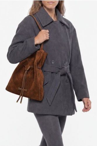 Gianni Chiarini & Marcella Sac cabas Naturel femmes (Sac seau grand nubuk cognac dim: 30x34x1 - 11787 SIENNA grand seau cognac) - Marine | Much more than shoes