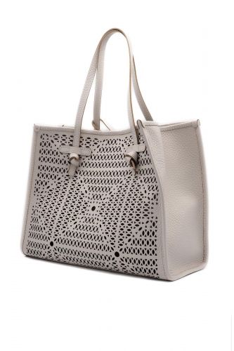Sac shopper beige perforé GIANNI CHIARINI | Marine