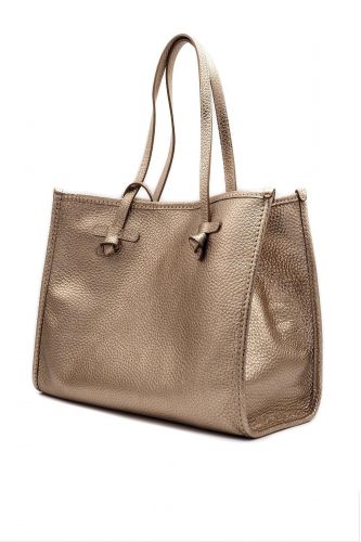 Grand sac shopper bronze metallisé GIANNI CHIARINI | Marine