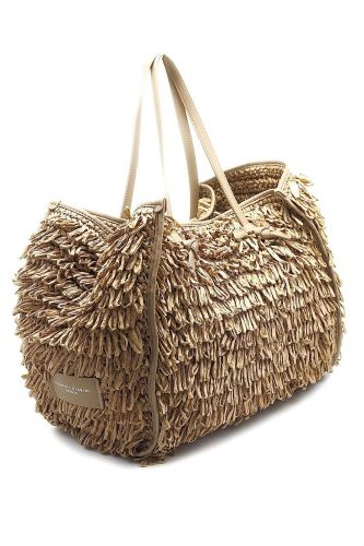 Shopper en raphia tressé naturel GIANNI CHIARINI | Marine