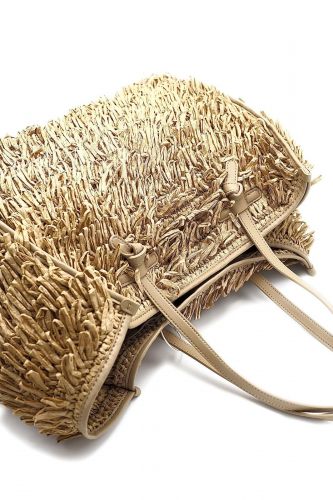 Shopper en raphia tressé naturel GIANNI CHIARINI | Marine