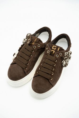 GIO+ basket bas Brun femmes (brun fleurs - PIA marron fleurs) - Marine | Much more than shoes