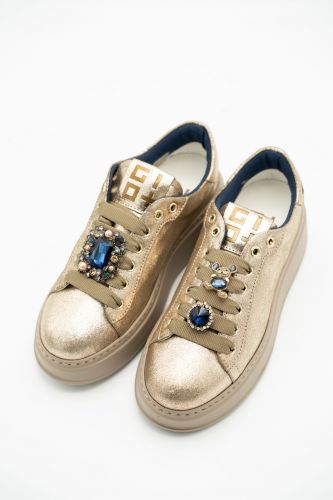 GIO+ basket bas Or femmes (dorée bijoux - PIA 424 or) - Marine | Much more than shoes