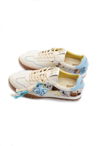 GIO+ basket bas Brun femmes (semelle fine motif 