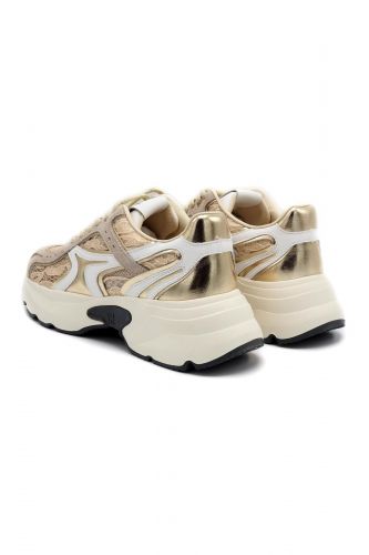 GIO+ basket bas Camel femmes (semelle runner cuir & dentelle camel cla - DALIA14 dentelle camel) - Marine | Much more than shoes