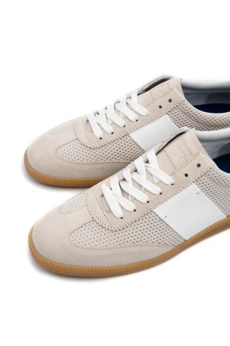 Giorgio 1958 basket bas Blanc hommes (basket semelle plate - 82103 bande côté - blanc) - Marine | Much more than shoes