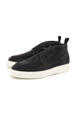 Boots en daim gris anthracite à lacets GIORGIO 1958 | MARINE Auvelais