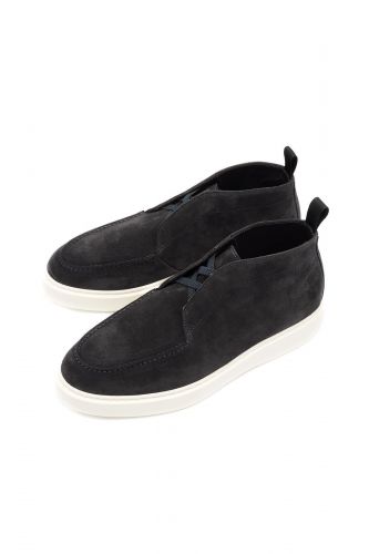 Boots en daim gris anthracite à lacets GIORGIO 1958 | MARINE Auvelais