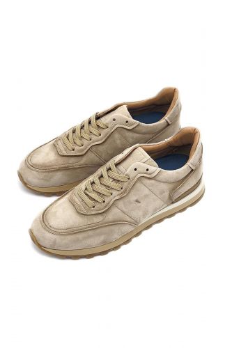 Giorgio 1958 basket bas Beige hommes (runner clair daim - 875125) - Marine | Much more than shoes