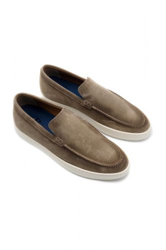 Giorgio 1958 mocassin Taupe hommes (semelle bateau fine daim earth - 15605 gris taupé) - Marine | Much more than shoes