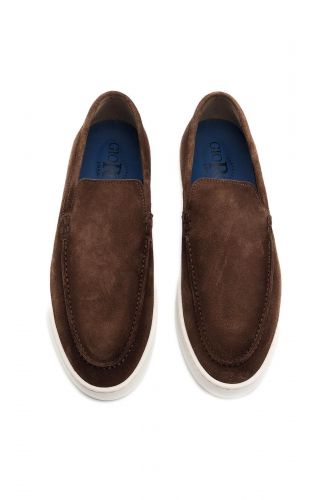 Giorgio 1958 mocassin Brun hommes (semelle bateau fine daim marron - 15605 chocolat) - Marine | Much more than shoes