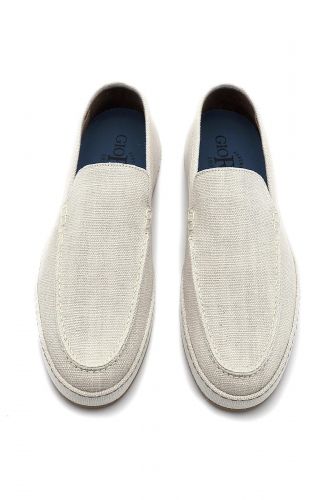 Giorgio 1958 mocassin Beige hommes (semelle cousue canvas - 760132/02 canvas beige cousu) - Marine | Much more than shoes