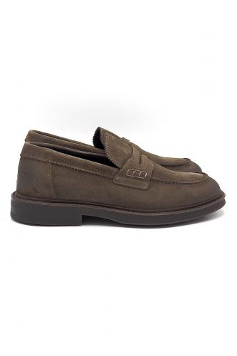 Giorgio 1958 mocassin Taupe hommes (style Collège forme ronde - 16110 moc taupe) - Marine | Much more than shoes