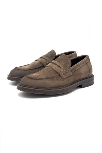 Giorgio 1958 mocassin Taupe hommes (style Collège forme ronde - 16110 moc taupe) - Marine | Much more than shoes