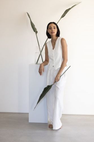 Gilet de costume écru GRACE | Marine