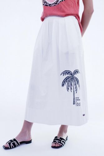 Jupe longue blanche GRACE | Marine