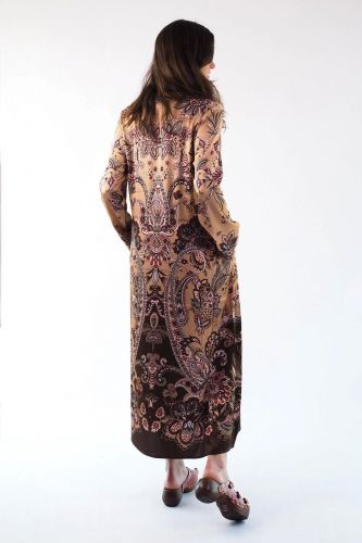 Robe imprimé paisley camel GRACE | Marine