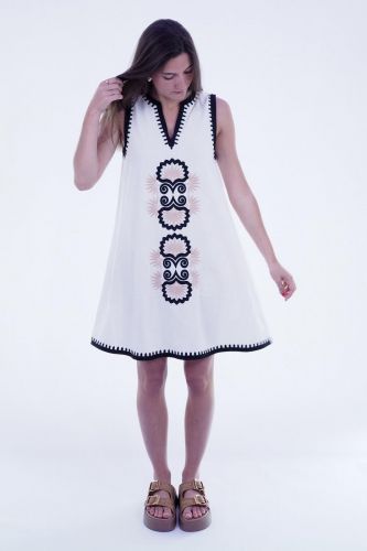 Robe courte blanche GRACE | Marine