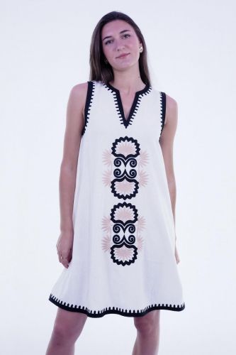 Robe courte blanche GRACE | Marine