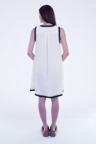 Robe courte blanche GRACE | Marine