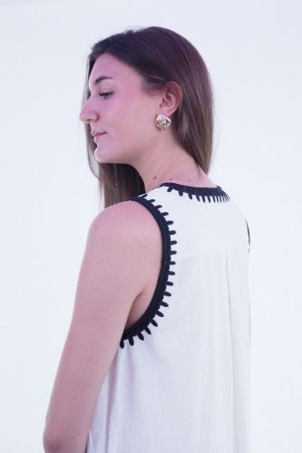 Robe courte blanche GRACE | Marine
