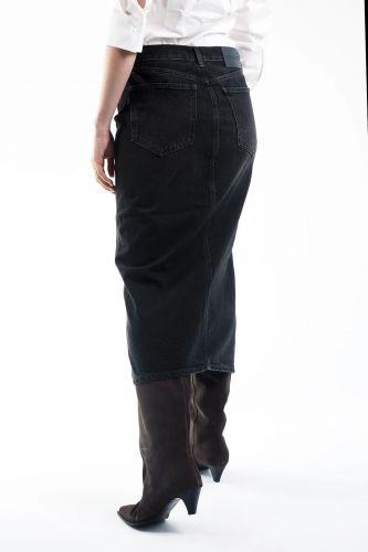 Jupe denim noire avec tirette avant HAIKURE | Marine