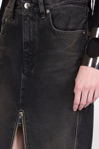 Jupe denim noire avec tirette avant HAIKURE | Marine