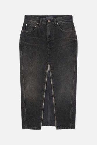 Jupe denim noire avec tirette avant HAIKURE | Marine
