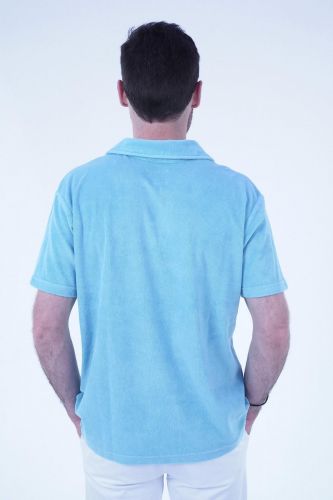 Polo en éponge bleu ciel HERO SEVEN | Marine