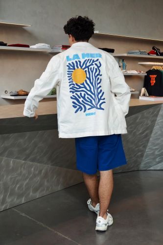 Veste écru avec motifs HERO SEVEN | Marine