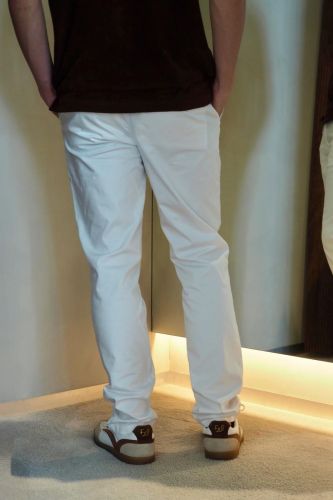 Hero Seven pantalon Blanc hommes (Chino blanc - E26300 chino basic blanc) - Marine | Much more than shoes