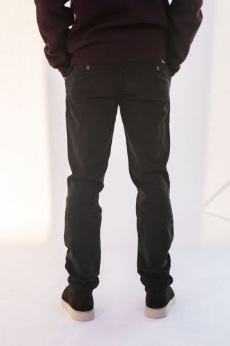 Pantalon chino noir coupe droite HERO SEVEN | Marine