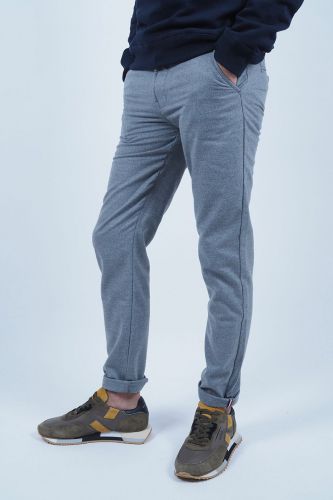 Pantalon chino en flanelle grise HERO SEVEN | Marine