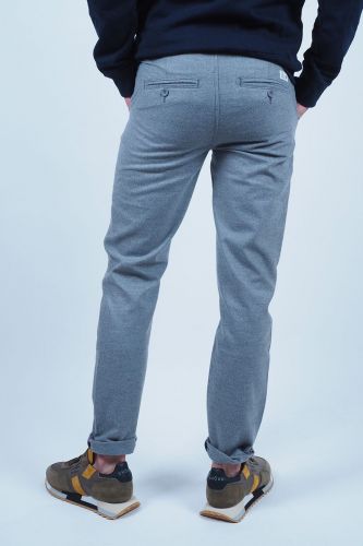 Pantalon chino en flanelle grise HERO SEVEN | Marine