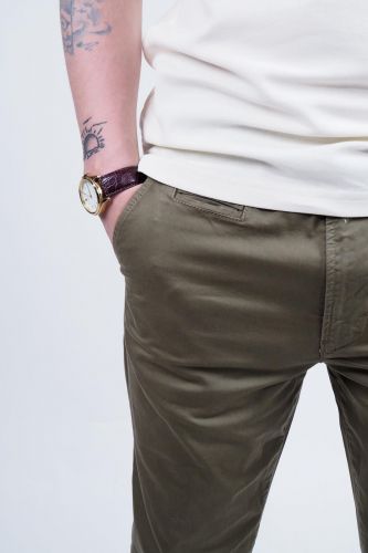 Pantalon chino olive HERO SEVEN | Marine