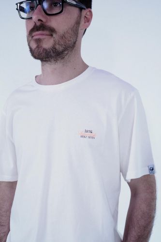 T-shirt blanc Defender HERO SEVEN | Marine